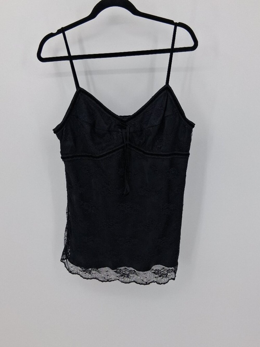 Vintage‎ Black Lace Camisol SizeXL (16/18) Sexy Lingerie Retro Glam Romance Goth